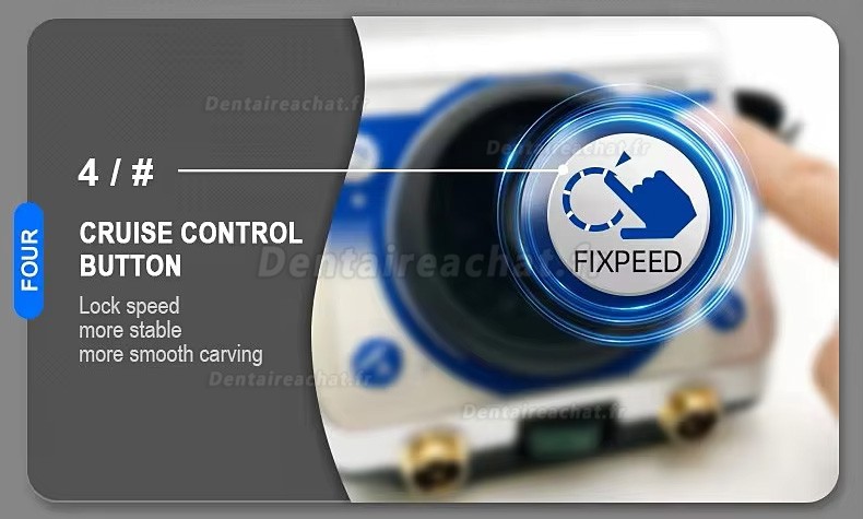 Micromoteur de laboratoire dentaire GONGYU G500 avec pièce à main 50000 tr/min et pédale de commande